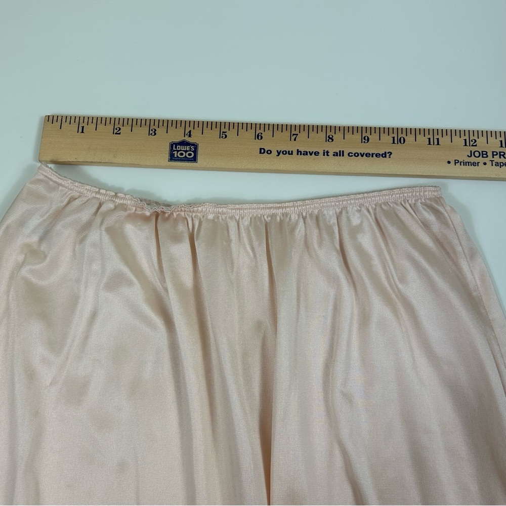 Warners Vintage Light Peach Skirt Slip w/Slits On Both Sides n Lace Trim, Size L - Picture 7 of 9